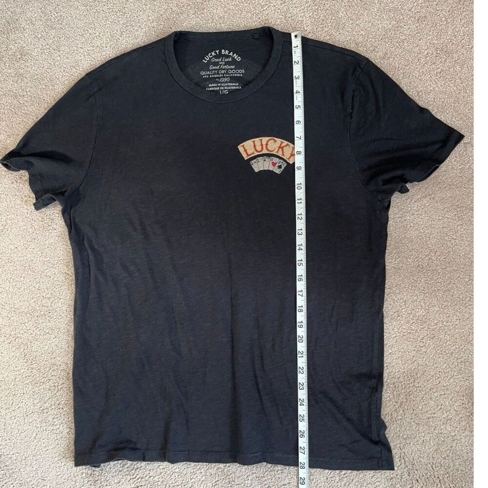 Lucky Brand Men's Aces Over Eights Black Graphic T-Shirt, Size Large - Picture 3 of 6